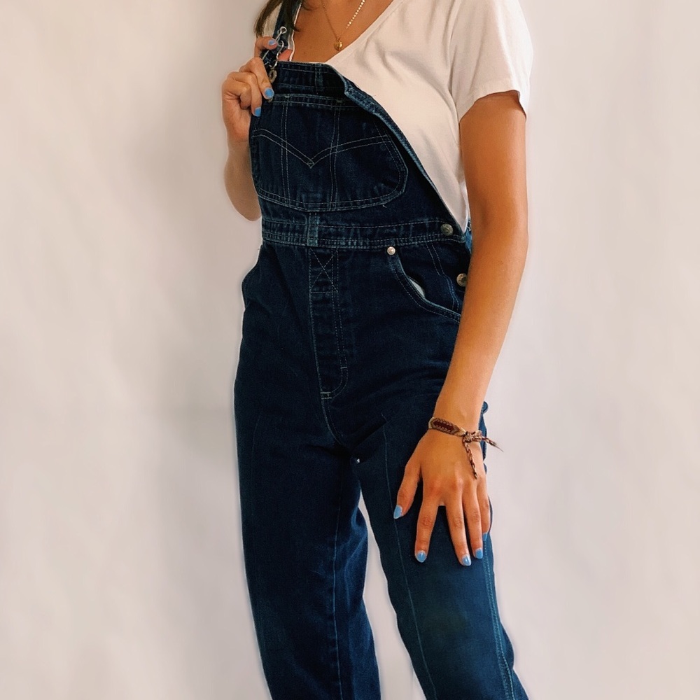 Vintage Levis dark wash overalls size XXS